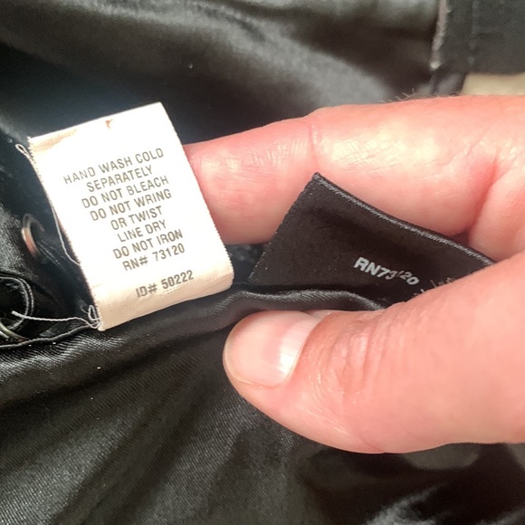 Fredericks of Hollywood dark academia black satin studded corset size 34 - Picture 11 of 12